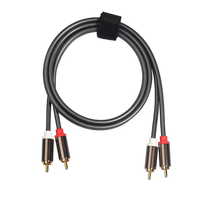 Câble RCA mâle-mâle Saikang HA709 plaqué or/cuivre nu, blindé, gaine PVC, 5m pour lecteurs HDTV et DVD