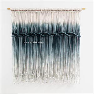 Vert Bleu Teinture Macramé Tenture Murale Tissé À La Main Boho Macramé <span class=keywords><strong>Mural</strong></span> DIY pour La Maison Hôtel Restaurant Décor - Product Image 5