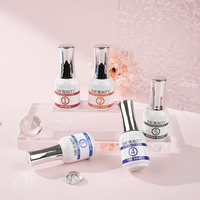 Kit de démarrage d'ongles professionnel couche de finition transparente et système de gel de couche de base ensemble de liquide d'immersion de marque privée