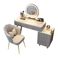 2022 moderne Simple armoire de rangement intégrée maquillage vanité pour petites familles chambre coiffeuse avec filet rouge