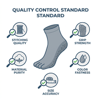 Chaussettes antidérapantes à cinq doigts en mélange de coton de qualité supérieure, pour la danse et le fitness, pour femmes