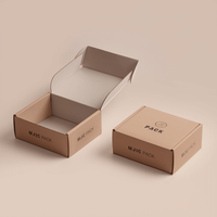 Boîtes d'expédition en carton ondulé brun pour soins de la peau de luxe, emballage recyclable avec logo personnalisé