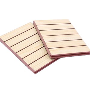 Wooden Sound Absorbing Panels Rectangle Minimalist Design For Wall Ceiling Installation - Product Image 1