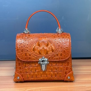 Bolso de Mano de Piel de Cocodrilo Siamés para Mujer, Bolso de Hombro Cruzado Pequeño Cuadrado de Moda con Cierre, Otoño - Product Image 6