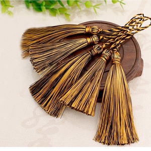 Bán buôn tua rua đen vàng 7cm nhiều màu sắc, dùng làm phụ kiện trang trí chai nước hoa, treo rèm cửa. - Product Image 3