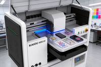 Impresora UV Híbrida Automática KAIOU 4060 con 3 Cabezales de Impresión para Impresión de Adhesivos UV DTF/Carcasas de Teléfono, Acrílico y Madera