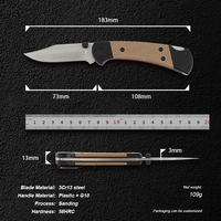 Couteau de poche personnalisé en gros avec logo, manche en Micarta, acier 3Cr13, couteau pliant pour homme, cadeau, équipement EDC, équipement de plein air