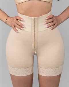 Body de malla sexy <span class=keywords><strong>Camiseta</strong></span> de manga corta Conjunto de 2 piezas Fajas Pantalones cortos moldeadores de compresión Adelgazante Levantador de glúteos Curvas encantadoras - Product Image 1