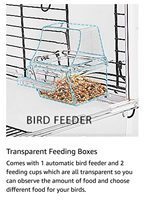 Cage pour les oiseaux, habitacle métallique transparente avec fenêtre ouvert, abri pour oiseau, vente à bas prix