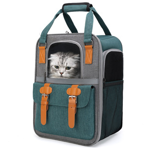 Tas Ransel Hewan Peliharaan Model Eropa Amerika, Bahan Oxford Solid, Dapat Dipegang Tangan, untuk Kucing Anjing, Resleting, Laris Grosir, Bisa Dipakai di Bahu untuk Kucing - Product Image 2