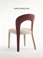 Chaise de salle à manger moderne de luxe |   Dossier à découpe arquée en microfibre et velours |   Structure en acier au carbone durable pour hôtel
