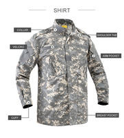 Ensemble de vêtements de camouflage, ensemble d'uniformes tactiques, tissu Rip-stop camouflage