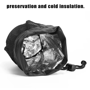 Bolsa de manillar de bicicleta al aire libre, portabotellas aislado con copa de malla, paquete de almacenamiento impermeable para acampar - Product Image 3