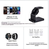 Support de chargeur sans fil magnétique 3 en 1 25W avec ventilateur de refroidissement TEC pour téléphone portable, montre connectée, écouteurs Type-C