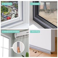 Cinta de Sellado de Espuma en Forma de S para Puertas, Autoadhesiva, Impermeable e Insonorizante, para Puertas de Entrada Exteriores de Viviendas