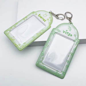 LLavero de tarjetero de foto coreano estilo Kpop personalizado cubierta de PC de PVC de plástico con cierre de <span class=keywords><strong>Clip</strong></span> soporte de PC de vinilo para fotos y llaves - Product Image 6