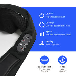 2025 100% Original Shiatsu Kneten Nacken-und Schulter massage gerät Muskels ch merzen Linderung Körper muskel Shiatsu Nacken-und Rücken massage gerät - Product Image 3