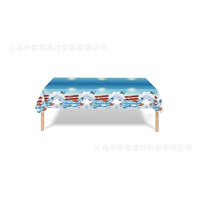 Ensemble de fournitures de fête jetables de haute qualité à thème avion de dessin animé, comprenant assiettes en papier, gobelets en papier, serviettes et nappe, très vendu