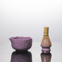 Ensemble de thé matcha de style Japandi en cinq pièces, poterie en céramique, qualité alimentaire, résistant à la chaleur, écologique, pour usage domestique, bol à matcha personnalisable