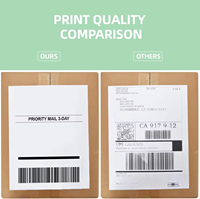 Etiqueta autofixva personalizada del papel termico de la impresora de etiquetas de envio del rollo de papel de etiqueta 4x6