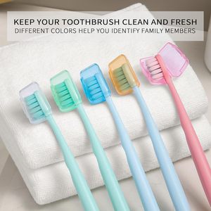 Multicolor Portable Two-piece Rectangle <strong>Toothbrush</strong> <strong>Head</strong> Cover Caps Travel <strong>Holders</strong> and Covers Plastic Brush Protector - Product Image 6