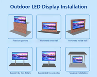 Écran publicitaire LED incurvé extérieur étanche 3D P3/P4/P5/P6/P8/P10, panneau d'affichage numérique LED mural