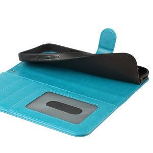 Étui portefeuille en cuir pour iPhone 13 Pro Max avec fermeture magnétique, étanche et antichoc, 3 emplacements pour cartes - Vert - Product Image 5