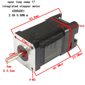 42HS60EI มอเตอร์สเต็ปเปอร์แบบวงเปิด 2 เฟส NEMA 17 ไฮบริดสำหรับเครื่องแกะสลัก CNC เครื่องพิมพ์เลเซอร์ 3D - Product Image 6