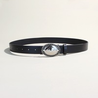 Ceinture personnalisée pour femme, tendance, en alliage, avec boucle ovale rétro, polyvalente pour jeans, jupes et pantalons, nouvelle collection, décontractée, usage quotidien, en stock, offre spéciale
