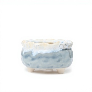 <span class=keywords><strong>Pot</strong></span> à succulentes en céramique respirant et résistant aux fissures, avec contrôle des racines, pour petites plantes vieillies, plateaux de fleurs - Liquidation - Product Image 1
