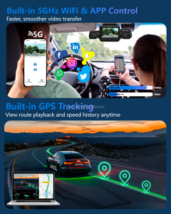 Câmera Veicular 360 Graus AI DMS com 4 Lentes 3K, Visão Noturna, Caixa Preta para Carro com WiFi 5G, Câmera Universal para Carro - Product Image 3