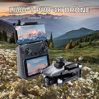Drone GPS L600-1 PRO avec caméra 1080p 4K, évitement d'obstacles par laser, grand écran LCD couleur de 4,5 pouces, portée d'image de 5 km, idéal pour les débutants