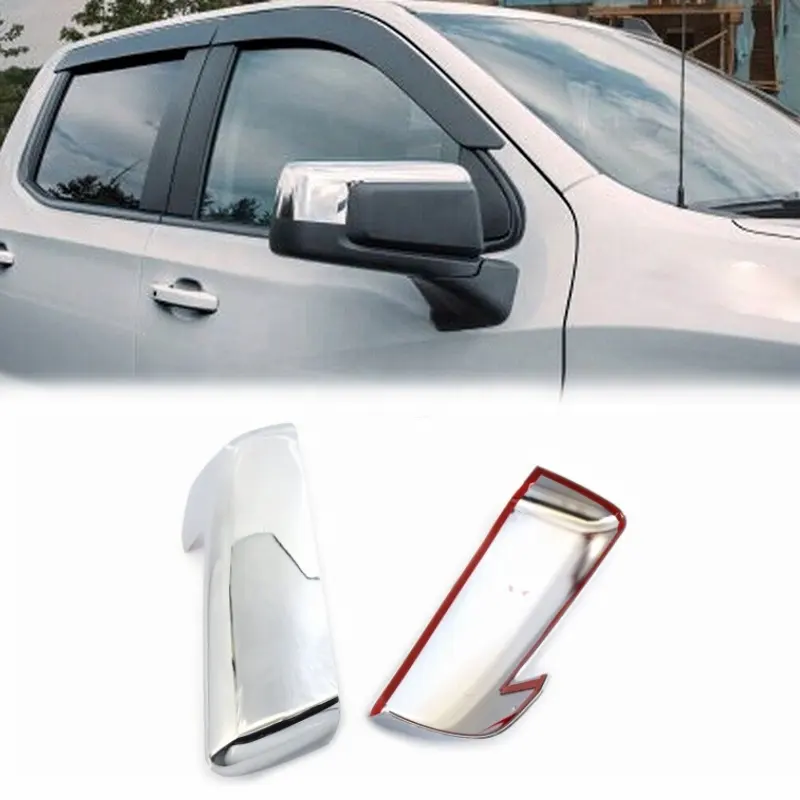 ABS Car Rearview Mirror Shell Decorative Cover Reversing Mirror Protective Cover For Chevy Silverado/GMC SIERRA 2019-2022