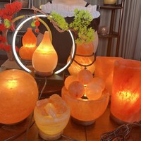 Lampes en sel rose de l'Himalaya pur, faites à la main, sculptées à la main, lampes en sel de l'Himalaya, lumières en sel, pour cadeau, décoration de la maison
