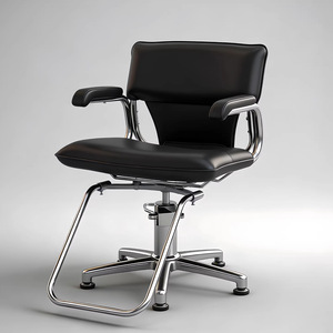 Chaise de barbier moderne avec base en métal, chaise de coiffure économique mais durable pour salon de coiffure - Product Image 2