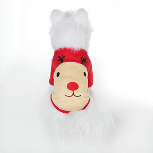 2025 Autumn Winter Classic Style Eco-friendly Santa Claus Coats &amp; Jackets Dogs Polyester Pet Clothing Solid Christmas - Product Image 3