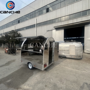Remolque de Comida Rápida Multifuncional de Acero Inoxidable Moderno, Camión de Venta Ambulante de Hot Dogs, Camión de Helados con Cocina Completa - Product Image 2