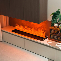 Cheminée électrique à vapeur d'eau de 1800 mm, atomisation 3D, flamme dynamique, remplissage automatique, humidificateur pour la décoration du salon