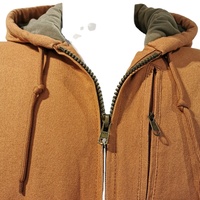 Fabriqué en chine OEM ODM toile de canard tissu robuste veste de travail d'hiver isolée pour hommes