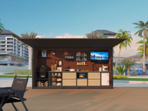 Case di legno prefabbricate impermeabili fabbricate all'aperto cucina piccola casa in acciaio ville per alberghi Cottage per esterni - Product Image 3