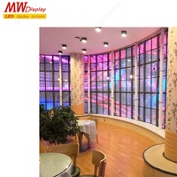 Écran LED transparent en profilé aluminium P3.9 7.8 pour mur vidéo, vitrine publicitaire
