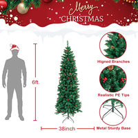 Décoré 9Ft Slim Small 7Ft Large Big Giant Mini Christmas Trees pour la décoration de Noël