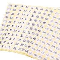 Étiquettes de taille rondes autocollantes pour vêtements en gros, pour l'emballage de vêtements