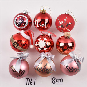 Quả cầu trang trí Giáng sinh bằng thủy tinh màu xanh lam, có thể tùy chỉnh logo OEM, quà tặng khuyến mãi, đồ trang trí cây thông Noel - Product Image 4