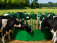Heavy Duty Steel Round Bale Feeder for Cattle Livestock Feeder Ring Farm Feeding Trough OEM&ODM