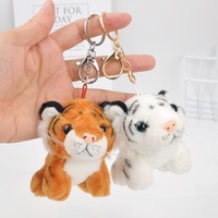 Gantungan Kunci Boneka Harimau Lucu Kawaii, Hiasan Tas Boneka Hewan, Liontin Mainan Harimau Mini Lembut untuk Hadiah Tas Ransel