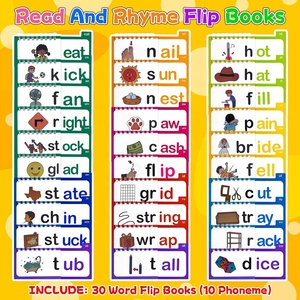 30 Libros de Lectura y Rimas para Niños, Educación Temprana, Aprendizaje de Palabras en Inglés, Libro de Ortografía, Tarjetas de Vocabulario - Product Image 5