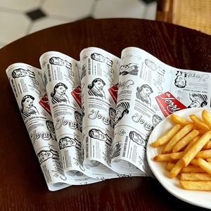 Custom Food Grade Biodegradable Eco-Friendly Disposable PE Coated Printed Grease Proof <b>Wrapping</b> <b>Paper</b> for Hamburger - Product Image 4