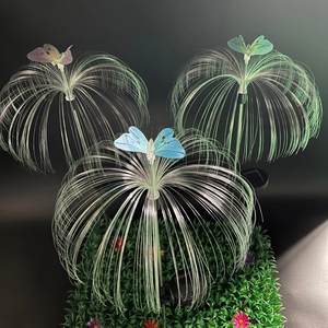 Đèn sợi quang LED năng lượng mặt trời, chống nước IP65, nhẹ, hình con bướm sứa, điều chỉnh nhiệt độ màu, 8000 giờ chiếu sáng - Product Image 4