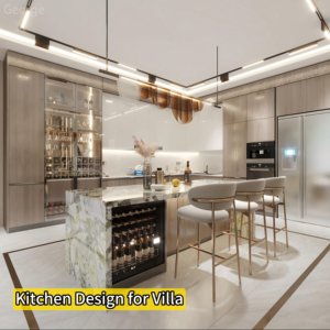 Một cửa vật liệu xây dựng nhà giải pháp hiện đại sang trọng 3D Rendering nhà thiết kế nội thất dịch vụ cho biệt thự - Product Image 2